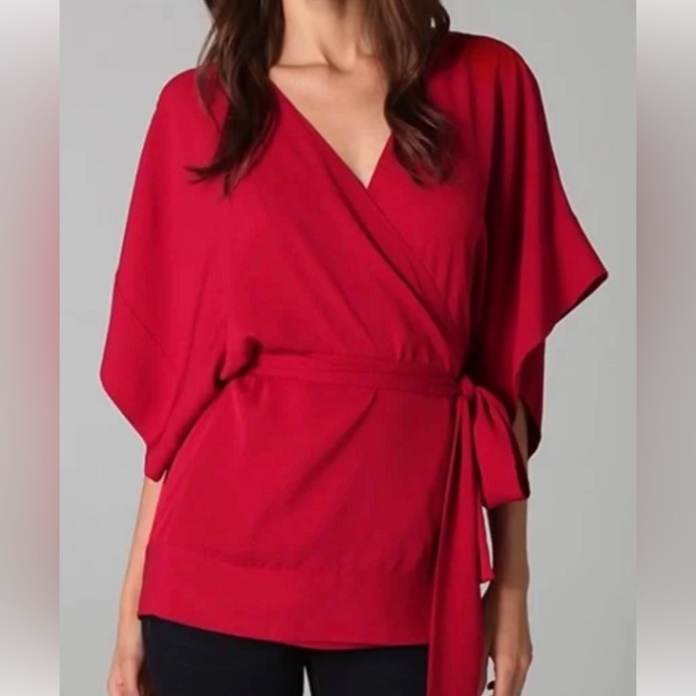 DvF Silk Kallina Wrap Top